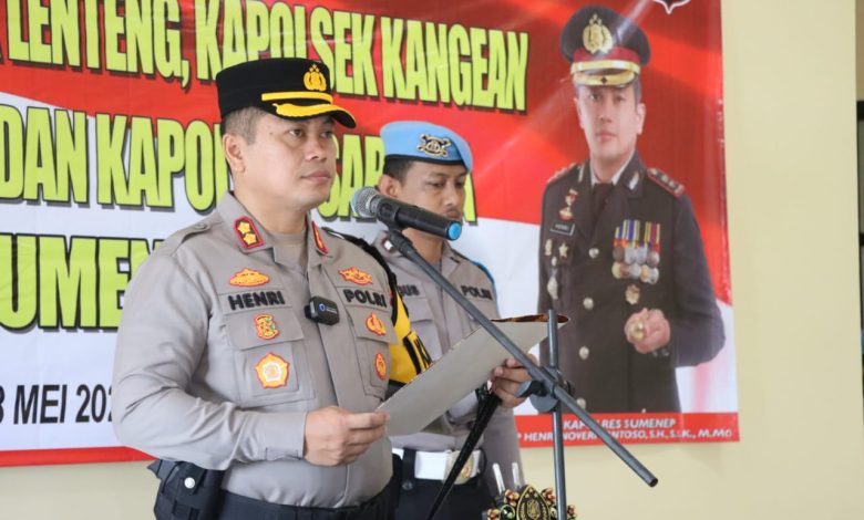 Sertijab Kasat Hingga Kapolsek, Kapolres Sumenep: Jangan Korupsi!